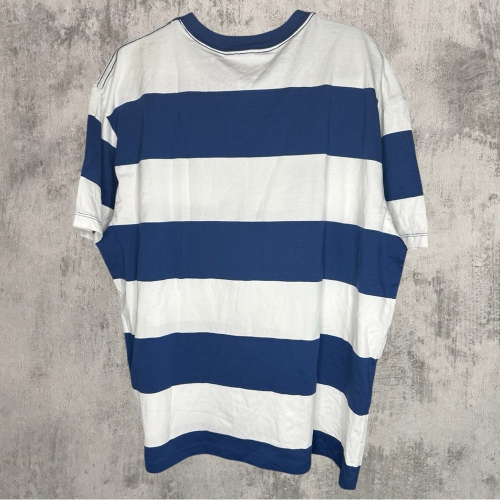 NWOT GAP Blue/Purple Stripe Short Sleeve Pocket Tee XL - Picture 4 of 7